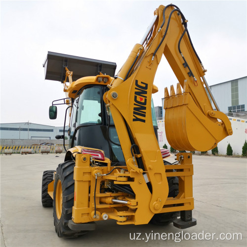 To&#39;rt g&#39;ildirakli haydovchi Backhoe Loader